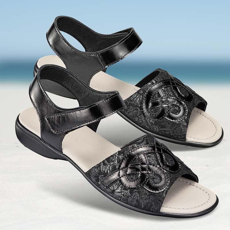 Chaussures de confort Helvesko : modle Romie, noir
