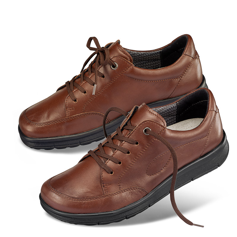 Chaussures de confort Helvesko : mod�le Noja, marron fonc�
