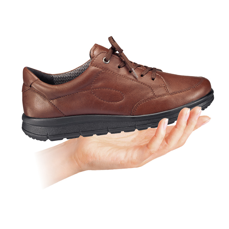 Chaussures de confort Helvesko : mod�le Noja, marron fonc� Image 3