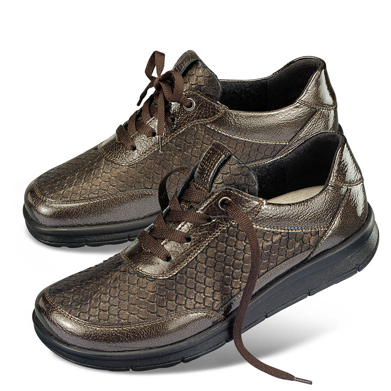 Chaussures de confort Helvesko : modle Osuna, bronze