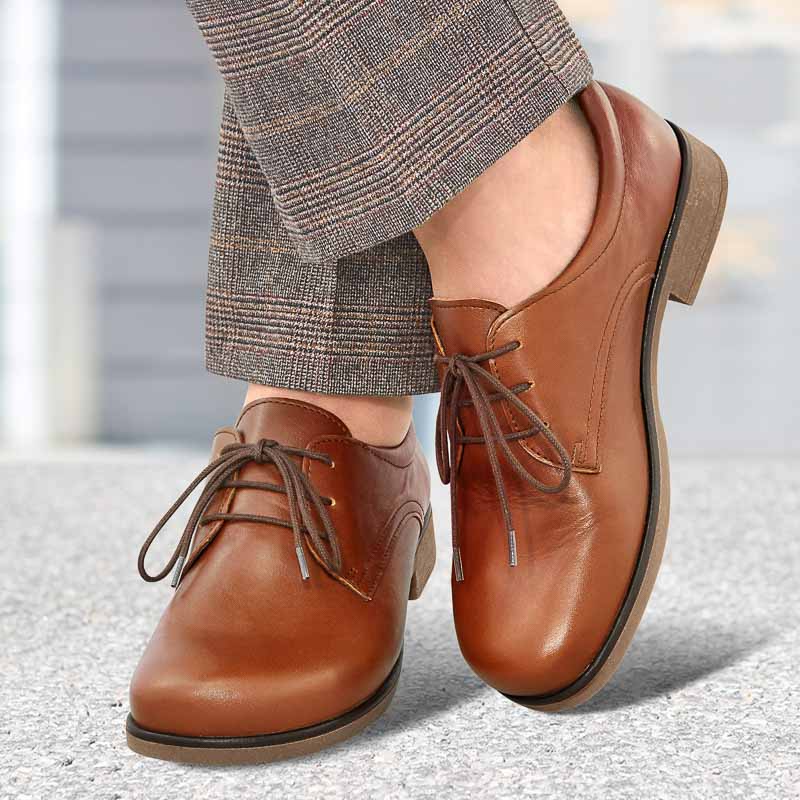 Chaussures de confort Helvesko : modle Josi, marron Image 3