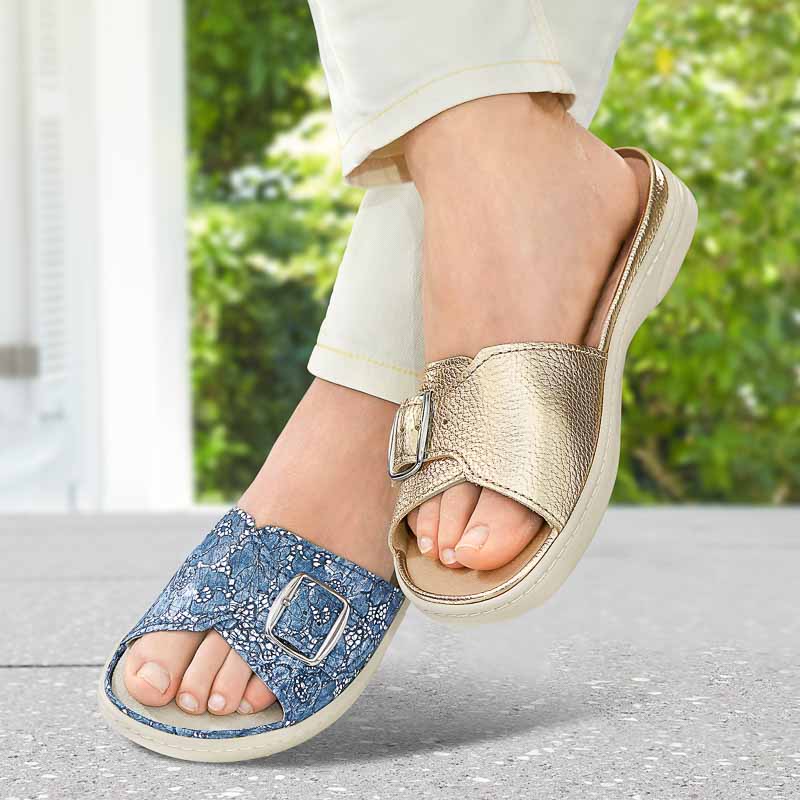 Chaussures de confort Helvesko : modle Vlora, bleu Image 3
