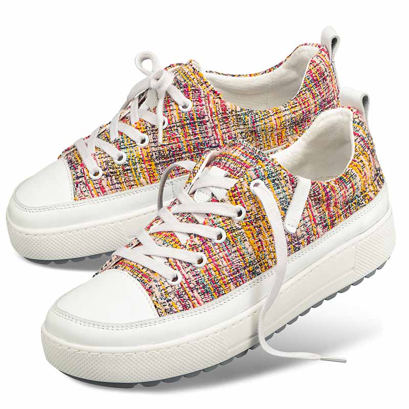 Chaussures de confort Helvesko : modle Florencia, rouge multi