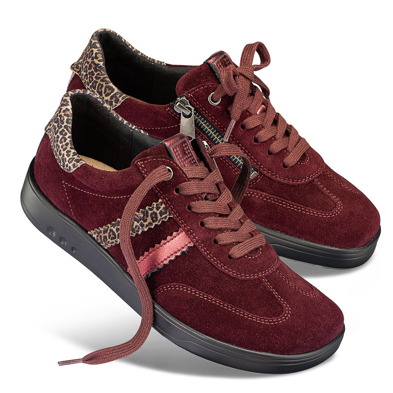 Chaussures de confort Helvesko : mod�le Liona, bordeaux
