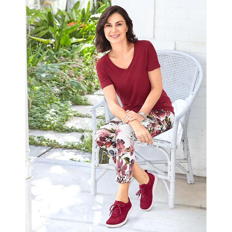 Chaussures de confort Helvesko : modle Verita II, rouge fonc Image 3