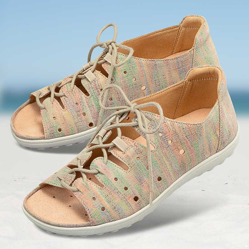 Chaussures de confort Helvesko : modle Vadera, beige multi