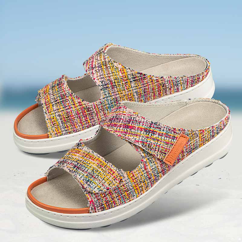 Chaussures de confort Helvesko : modle Selly, rouge multi