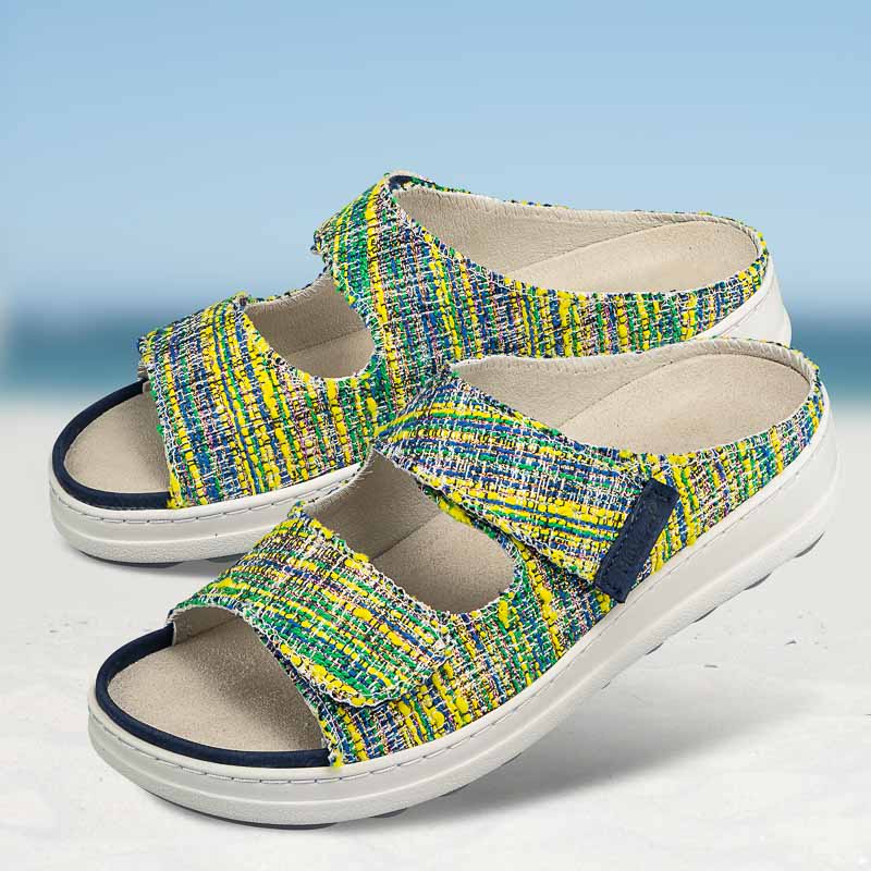 Chaussures de confort Helvesko : modle Selly, jaune multi