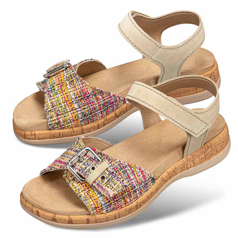 Chaussures de confort Helvesko : modle Tiffy, rouge multi