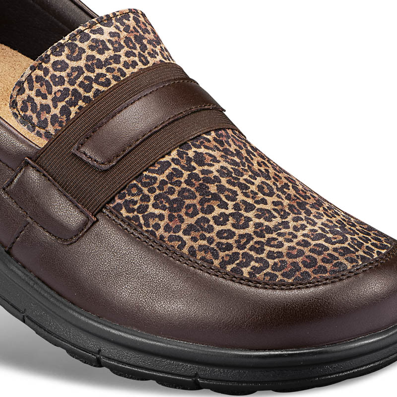 Chaussures de confort Helvesko : modle Alora, marron/lo Image 3