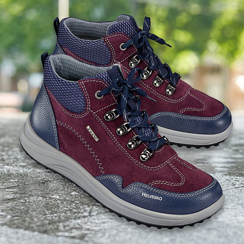 Chaussures de confort Helvesko : mod�le Leeds Tex, bordeaux
