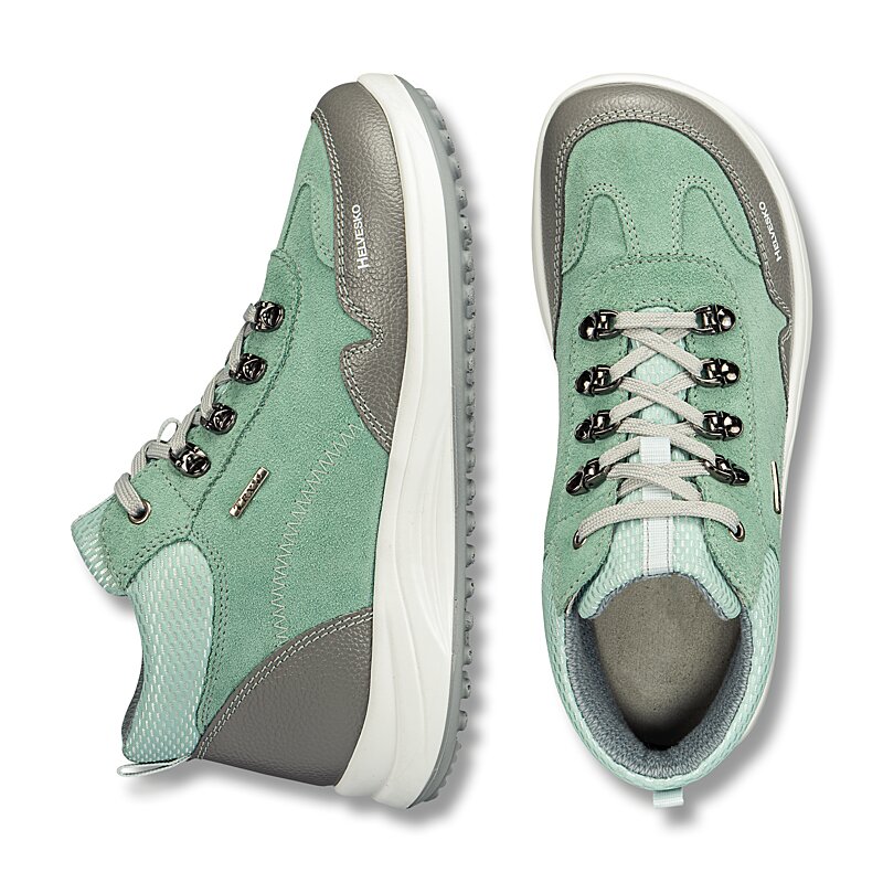 Chaussures de confort Helvesko : mod�le Leeds Tex, menthe/gris Image 2