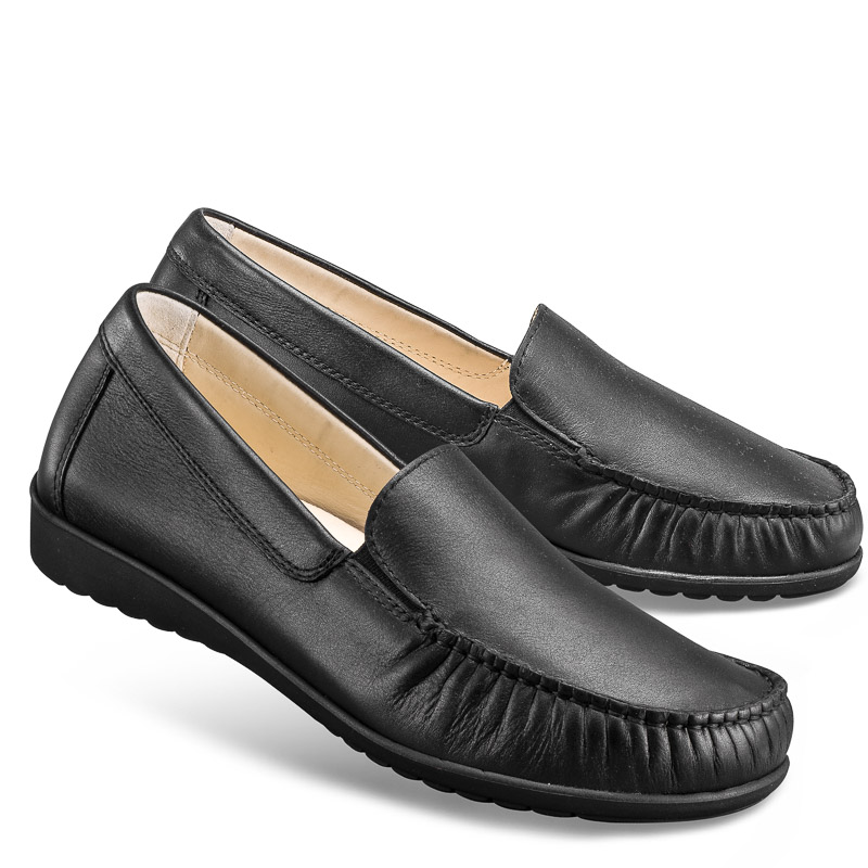 Chaussures de confort Helvesko : modèle Amina, noir