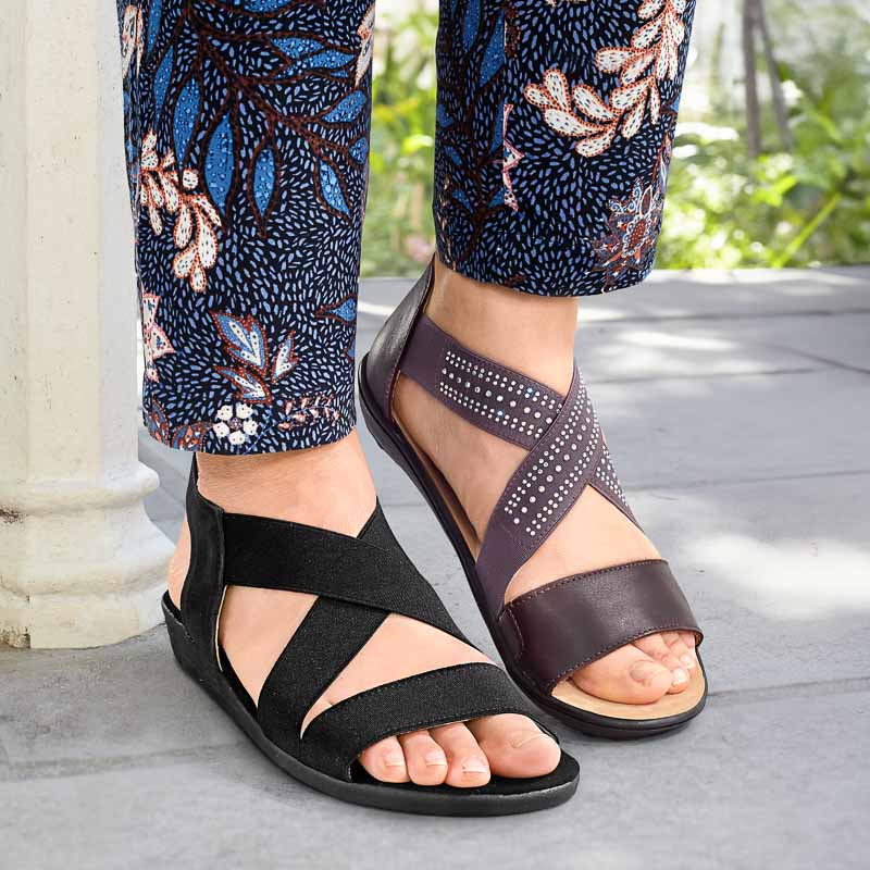 Chaussures de confort Helvesko : modle Ilona, aubergine Image 3