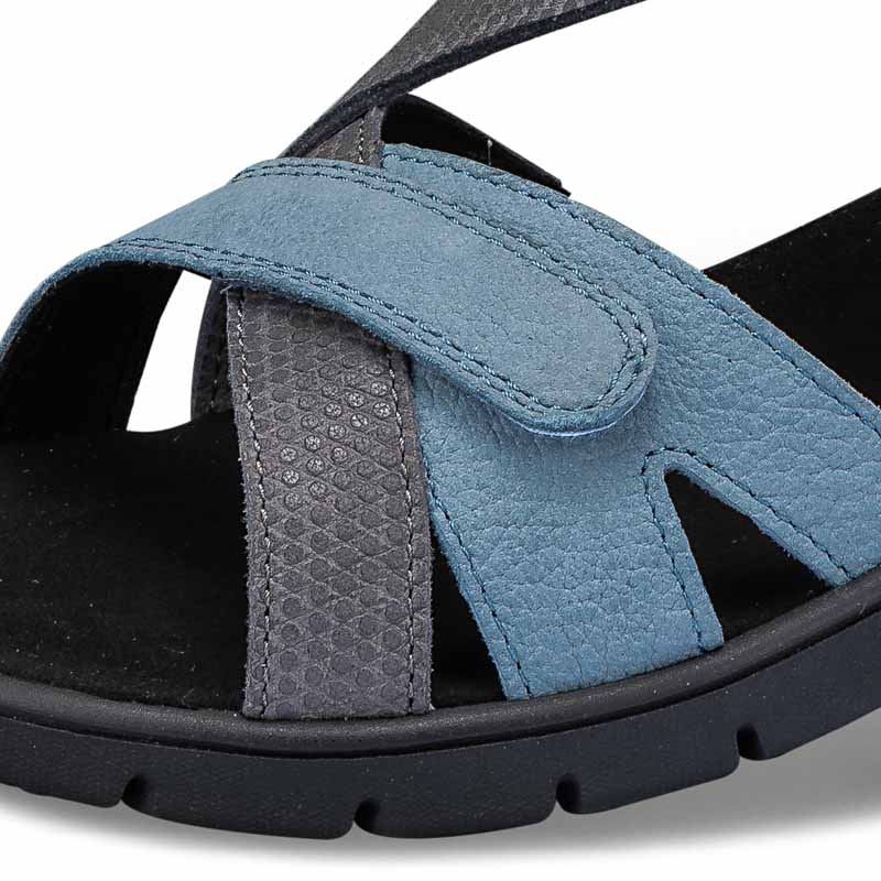Chaussure confort Helvesko : LIA, coloris jean Image 4