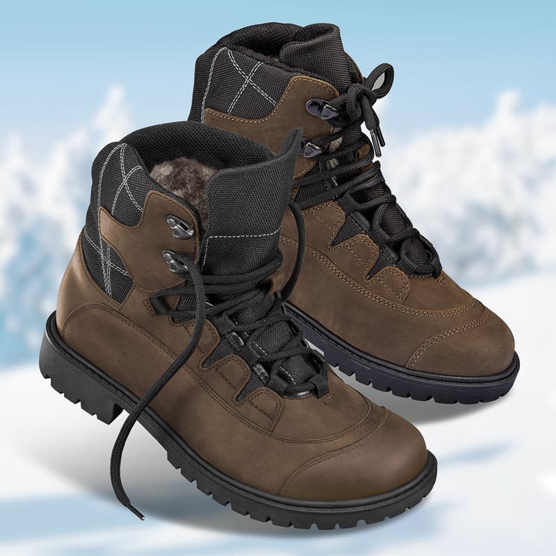 Chaussure confort Helvesko : SHERPA TEX, marron fonc