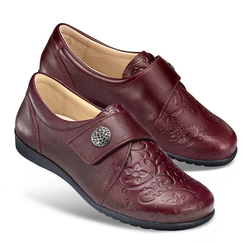 Chaussures de confort Helvesko : mod�le Rada, bordeaux