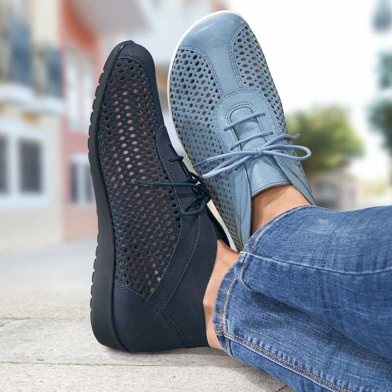 Chaussures de confort Helvesko : modle Mabel, bleu fonc Image 4