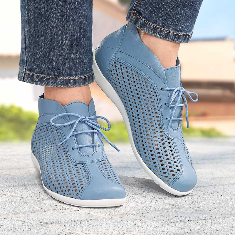 Chaussures de confort Helvesko : modle Mabel, coloris jean Image 4