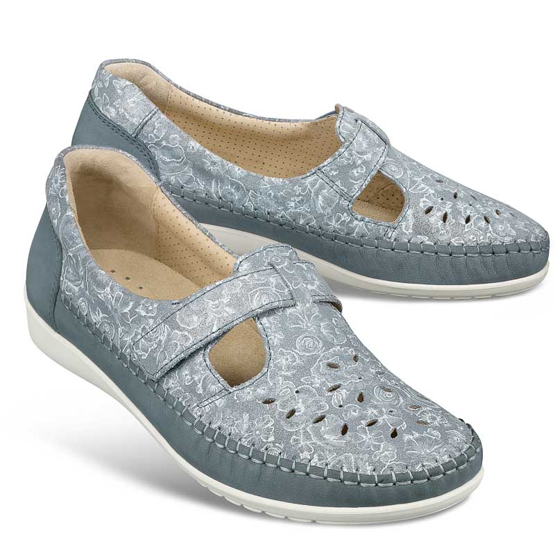 Chaussures de confort Helvesko : modle Laurina, bleu