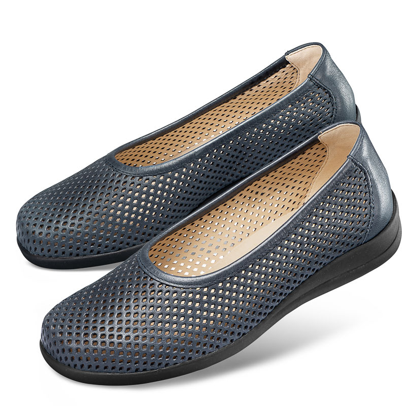 Chaussures de confort LadySko : modle Claudette, bleu