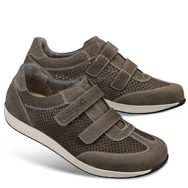 Chaussure confort Helvesko : CURT, gris-marron