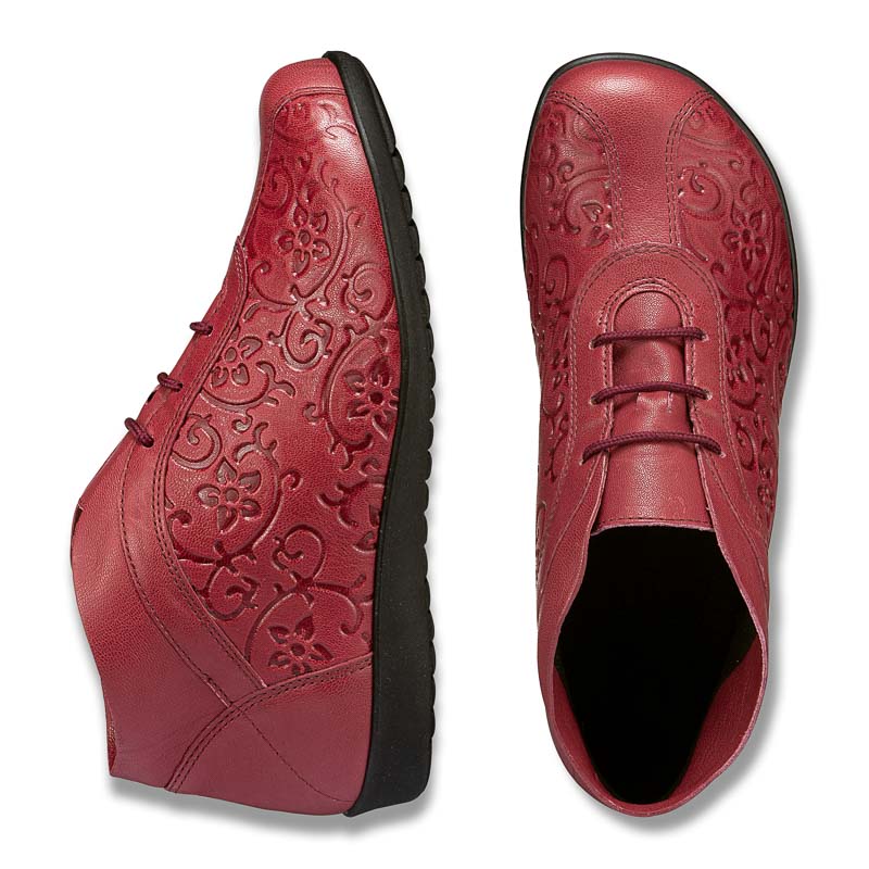 Chaussures de confort Helvesko : modèle Mabella, rouge foncé Image 2
