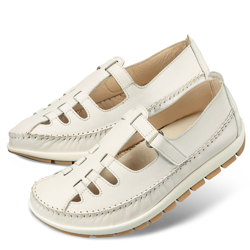 Chaussures de confort Helvesko : modle Isobel, blanc