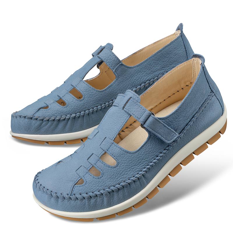 Chaussures de confort Helvesko : modle Isobel, coloris jean