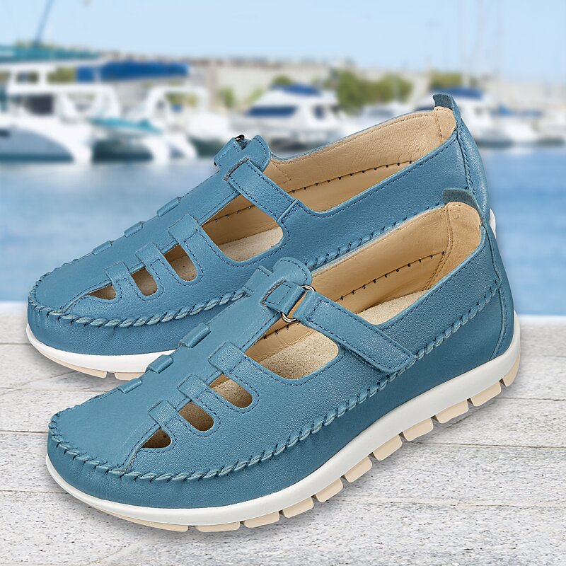 Chaussures de confort Helvesko : mod�le Isobel, coloris jean