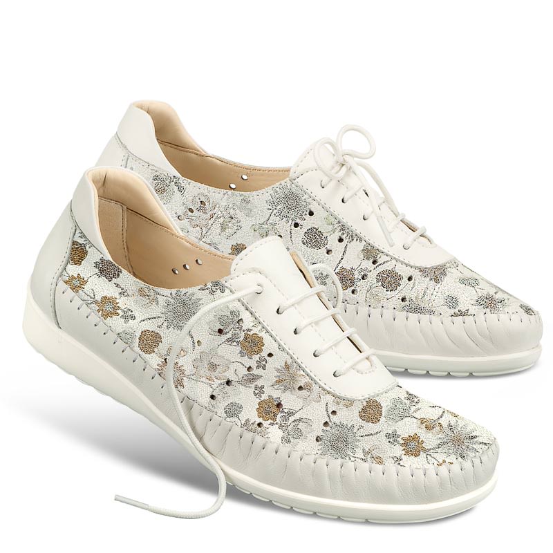 Chaussure confort Helvesko : CAREN, blanc/beige