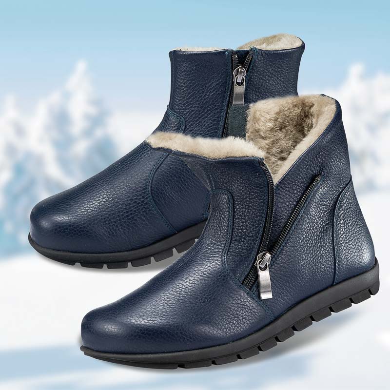 Chaussures de confort Helvesko : modèle Kadi, bleu foncé