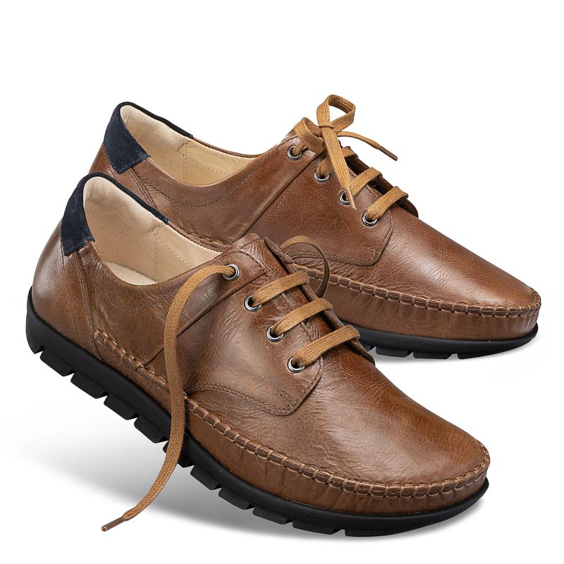 Chaussures de confort Helvesko : modèle Elliot, marron