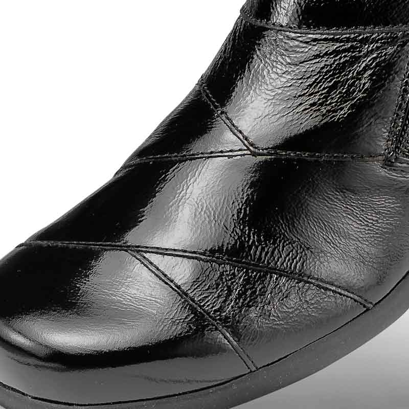Chaussure confort LadySko : MELODY, noir (cuir vernis) Image 2