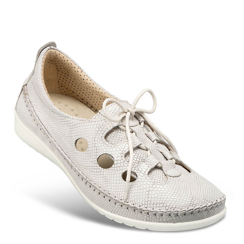 Chaussure confort Helvesko : HOLDA, blanc (cuir nappa)