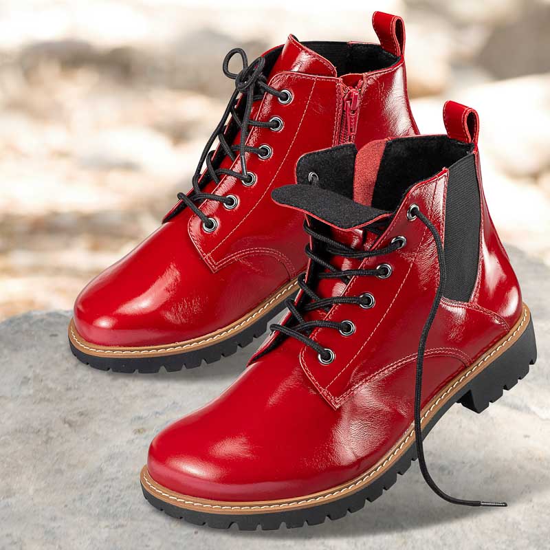 Chaussures de confort Helvesko : mod�le Janelle, rouge
