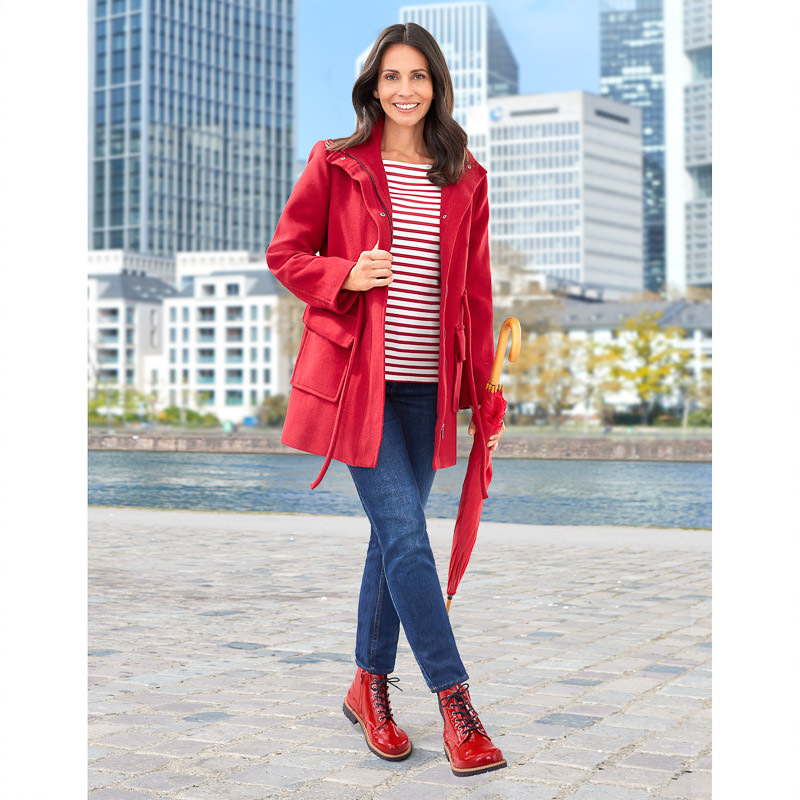 Chaussures de confort Helvesko : mod�le Janelle, rouge Image 3