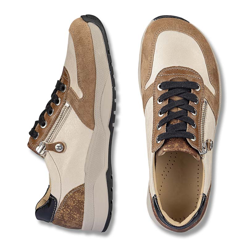 Chaussures de confort Helvesko : modle Nizza, beige/marron Image 2