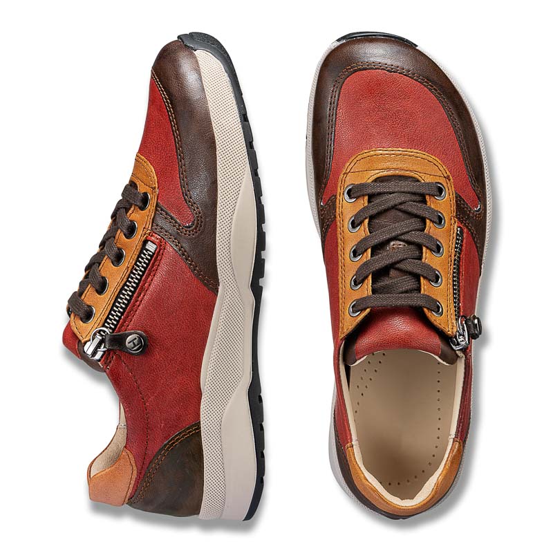 Chaussures de confort Helvesko : modle Nizza, rouge/marron Image 2