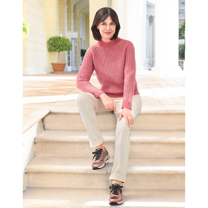 Chaussures de confort Helvesko : modle Nizza, beige/rose Image 3