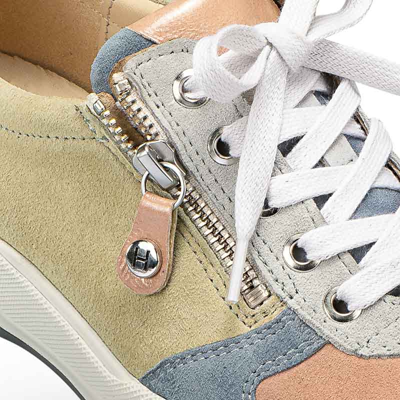 Chaussures de confort Helvesko : mod�le Nizza, bleu/beige Image 4