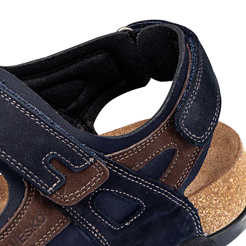 Chaussures de confort Helvesko : modle Olhao, bleu fonc Image 3