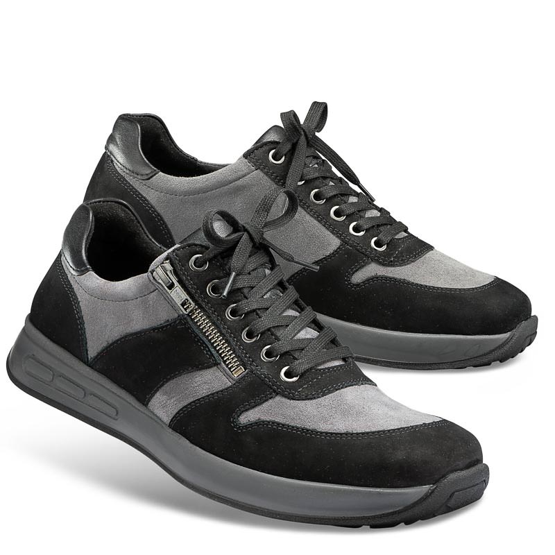 Chaussure confort Helvesko : ALAN, noir/gris