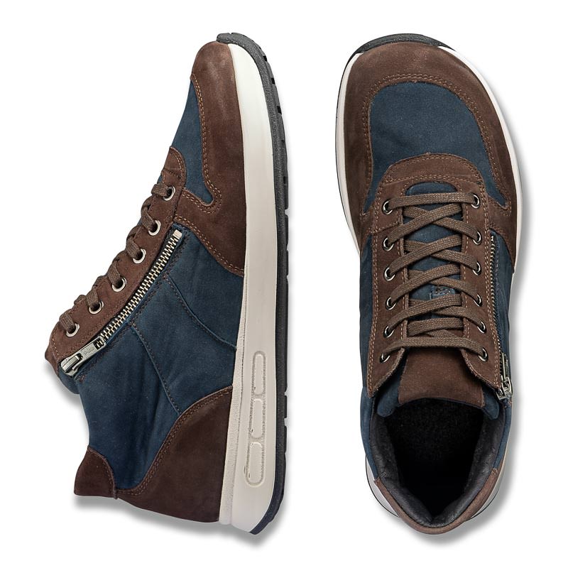 Chaussures de confort Helvesko : modle Vasto, marron/bleu Image 2