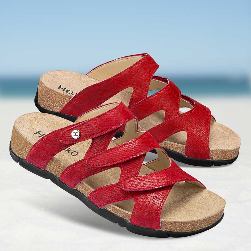 Chaussures de confort Helvesko : modle Lixa, rouge