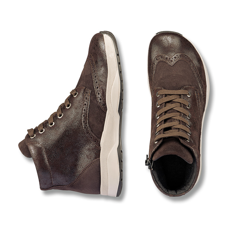 Chaussures de confort Helvesko : modle Andora, marron fonc Image 2