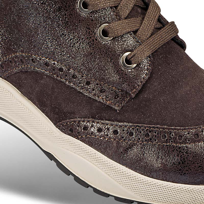 Chaussures de confort Helvesko : modle Andora, marron fonc Image 3