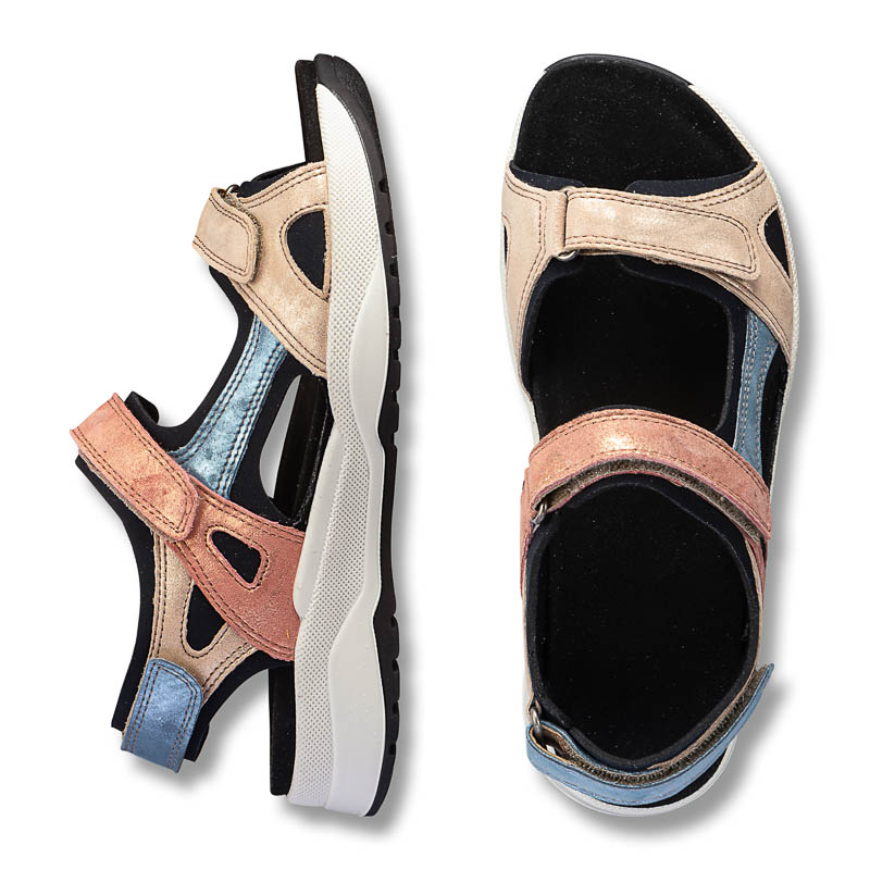 Chaussures de confort Helvesko : modle Saia, beige/bleu Image 2
