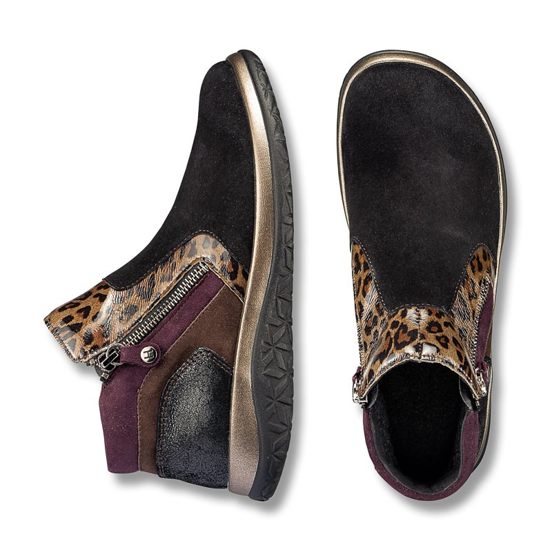 Chaussures de confort Helvesko : modle Pariza, noir/marron Image 2