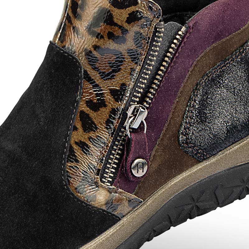 Chaussures de confort Helvesko : modle Pariza, noir/marron Image 3